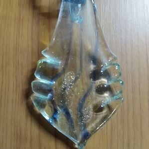 Hand blown glass pendant
